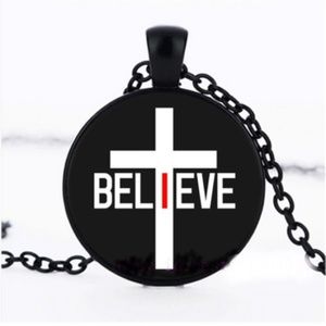Believe Cross Pendant Necklace main image 0